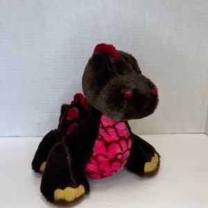 Fans Webkinz CoCoa Dinosaur 8 Plush toy stuffed animal brown red HM338